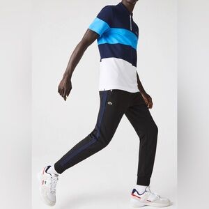 Lacoste Contrast Stripe Fleece Joggers, sz M